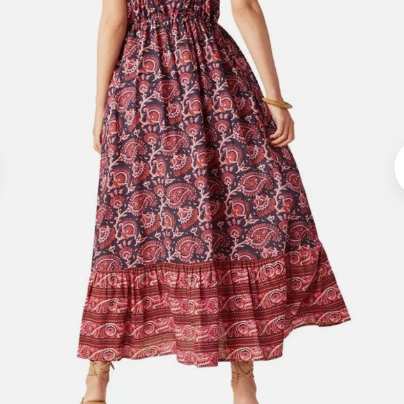 Figue Cosette Paisley Ruffle Midi Cotton Dress  Medium NWT $495 - Picture 5 of 8